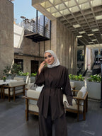 ensemble houyam 3 pieces tissu crepe