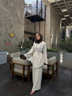 ensemble houyam 3 pieces tissu crepe