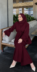 ensemble houyam 3 pieces tissu crepe